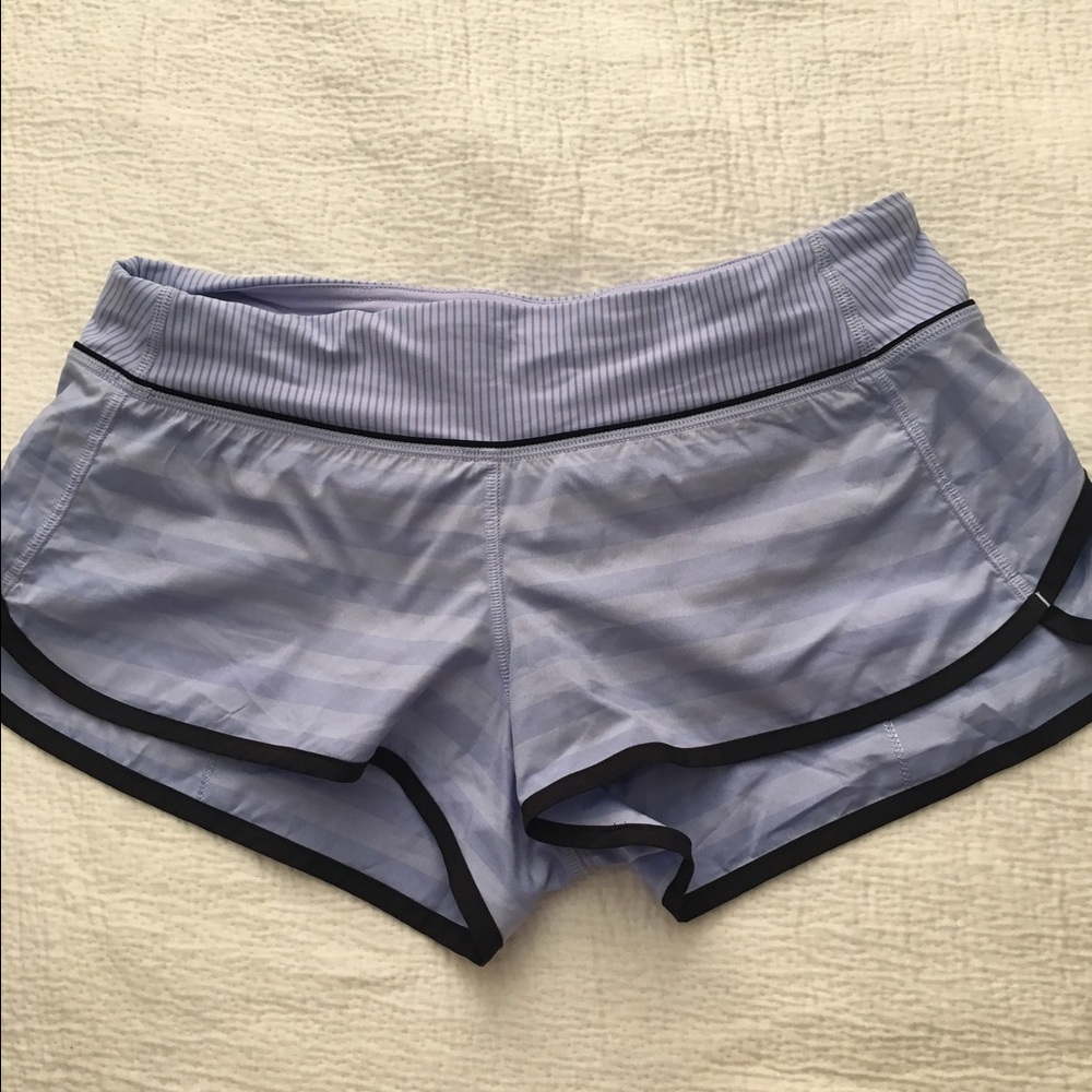Lululemon Speed Shorts 6 Periwinkle Stripe